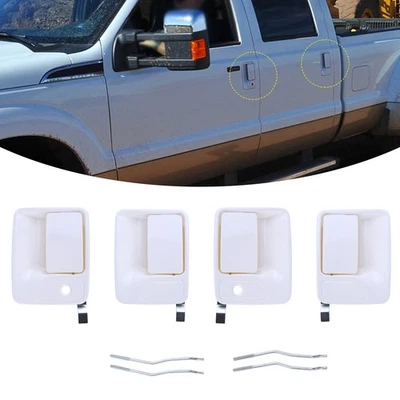 适用于 1999 - 2016 福特 SUPER DUTY F250 F350 4x 前后门把手牛津白色 — 第 1/4 张图片