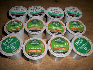 12 K-cups Decaffeinato - 4 Green Mountain Country Blend, 4 New England Colombiano Plus... - Foto 1 di 1