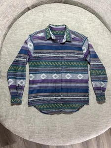 Purple Colorful Southwestern Motif Shirt Women's Small Geometric Tribal Aztec - Picture 1 of 2