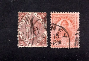 New South Wales 1871-88 group of stamps SG#214ba+255e used CV=16.8$ - Picture 1 of 2