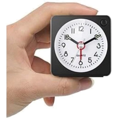 Wecker Analog, Mini Reisewecker, Schlummerfunktion, lichtlos, lautlos - Bild 1 von 2