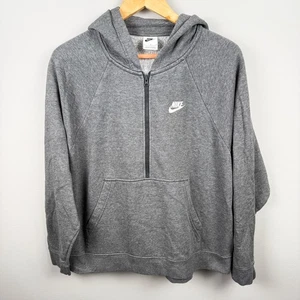 Nike Sportswear Pullover Mens Large Gray Fleece Half Zip Sweatshirt DD4732-064 - Picture 1 of 3
