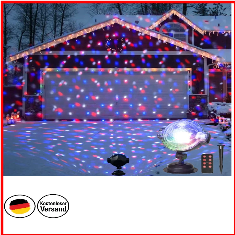 EAMBRITE LED Projektionslampe Mit Fernbedienung Bewegliche Punkte Muster Schneef