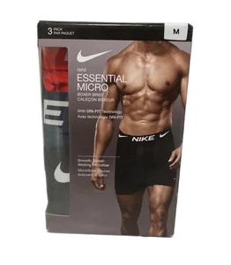 Nike 3 Pack Dri-FIT Essential Micro Boxer Brief Red Teal Black Men’s Size M - Picture 1 of 3