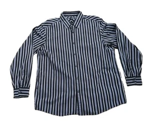 Men's Claiborne Black stripe Long Sleeve Button Front Shirt XL - Picture 1 of 3