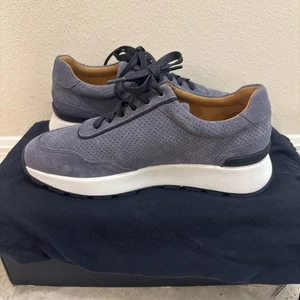 Peter Millar Wayfare Runner Shoes Men’s Size 8.5 Navy Suede Leather $250 NEW - Picture 1 of 11