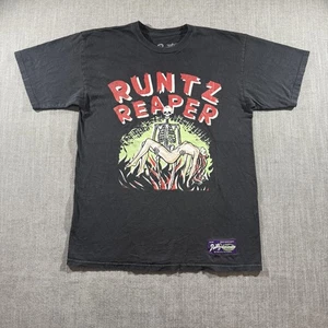 T-shirt Runtz Reaper uomo media nera grafica streetwear mondiale cotone - Foto 1 di 9