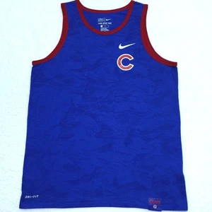 Nike Dri-Fit Chicago Cubs MLB blue sleeveless tank shirt Men's MEDIUM M Athletic - Picture 1 of 7