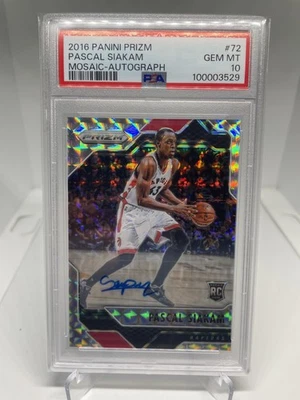 2016-17 Prizm Basketball - Pascal Siakam Rookie Mosaic Auto PSA 10 - Image 1 of 2