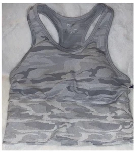 PRO-FIT Sport-BH grau Camouflage Camo nahtlos Racerback Neu mit Etikett M - Bild 1 von 6