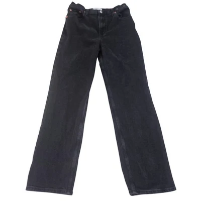 Abercrombie & Fitch The 90s Straight Jeans 29 8R Ultra High Rise Black Faded - Image 1 of 4