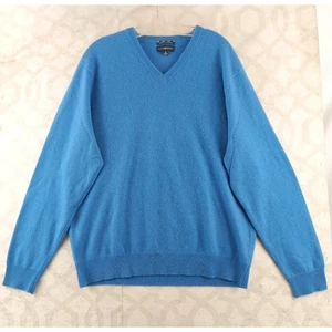 Suéter Club Room Estate Cachemira Cuello en V Azul Talla M Para Hombre Lujo Suave - Imagen 1 de 8