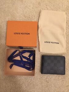 Louis Vuitton Damier Graphite Multiple Wallet N62663 Men's Box Dust Cover Like N