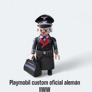 PLAYMOBIL CUSTOM OFICIAL ALEMÁN CON GABARDINA - Imagen 1 de 3