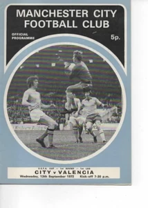 Manchester City - Valencia 1972/73 UEFA-Pokal 1. Runde Hinspiel - Bild 1 von 1