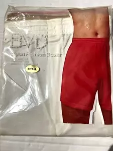 New vtg 1979 B.V.D. Mens Wht Nylon Tricot Boxer Shorts Underwear sz S NOS USA - Picture 1 of 7
