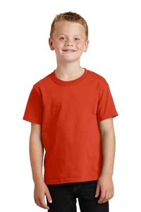Port & Company PC54Y Youth Short Sleeve Core Cotton Crew Neck Stylish T-Shirt - Picture 1 of 42