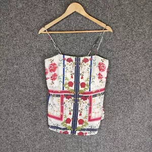 Sheike Womens Cami Top Size 8 White Floral - Picture 1 of 10