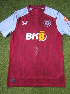 Amadou Onana Hand Signed Aston Villa Home Football Shirt - Autograph - Picture 1 of 3