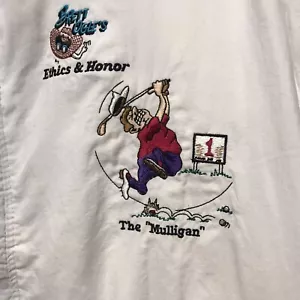 Chaqueta blanca rompevientos de golf XL por Brett Ogle ligera y cómoda - Imagen 1 de 4