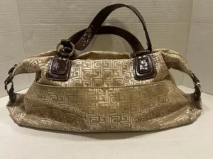Liz Claiborne Zip Up Tote / Purse Square Logo Preowned - Picture 1 of 13