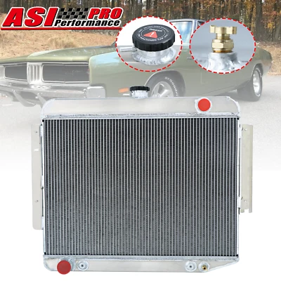 3-Row Radiator Fits 1966-1969 Dodge Charger 500 6.3L/7.0L/7.2L V8 Big Block 5.9L Foto 1 de 4