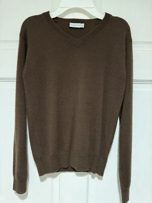 Papo d'Anjo Boys Brown Cashmere Crewneck Sweater Sz 10 Excellent Condition - Image 1 of 2