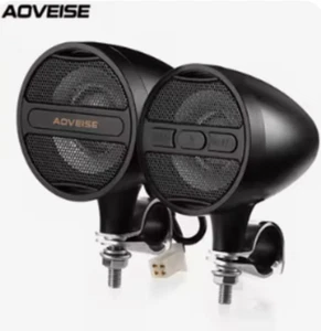 ADVEISE MOTORCYCLE SPEAKERS Black Pair Music Player Series Professional MT473 - Picture 1 of 14