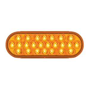 Oval Pearl (Amber) 24 LED Sealed Lights - WOW ITS SUPER BRIGHT!! SEMI TRUCKS - Picture 1 of 2