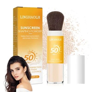 Sunscreen Setting Powder Brush SPF 50 PA++Matte Translucent Loose Setting Fac... - Picture 1 of 7