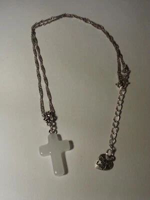 Kreuzanhänger Rauchige Quarz, Natur-Edelstein 18 X 25 mm mit Silber Kette - Bild 1 von 4