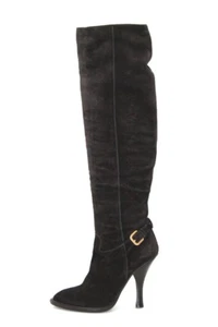 PRADA Wildleder Stiefel - 1W018C - Ebano Braun Gold - NEU -  37 - Bild 1 von 10