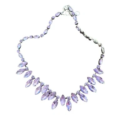 Винтажные блестящие искусственные аметистовые стразы Banana Republic 16 дюймов великолепные - Изображение 1 из 4