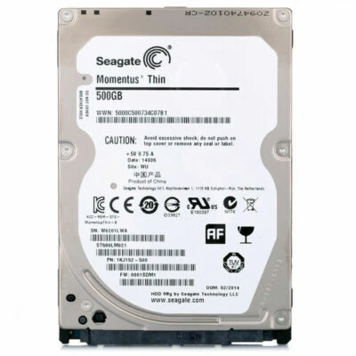 Seagate Laptop Thin ST500LM021 500GB 7200 RPM 32MB Cache SATA 6.0Gb/s 2.5" HDD - Image 1 of 4