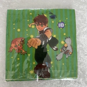 Tovaglioli vintage 2005 Ben Ten Ben 10 Omnitrix festa compleanno confezione da 20 nuovi con scatola - Foto 1 di 7