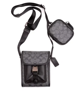 AUTH NWT Coach Charter N/S Signature Canvas Crossbody Sling With Hybrid Pouch - Picture 1 of 24