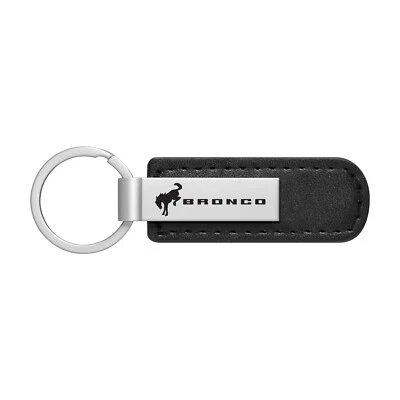 Ford Bronco Black Leather Strap Key Chain Keychain Key-ring Key - Image 1 of 4