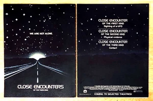 ENCUENTROS CERCANOS DEL TERCER TIPO - ORIGINAL 1977 2 PÁGINAS REVISTA DE CINE ANUNCIO IMPRESO - Imagen 1 de 1