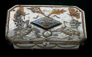 Fine early 19th Russian TULA steel Snuff Box Butterfly - Picture 1 of 12