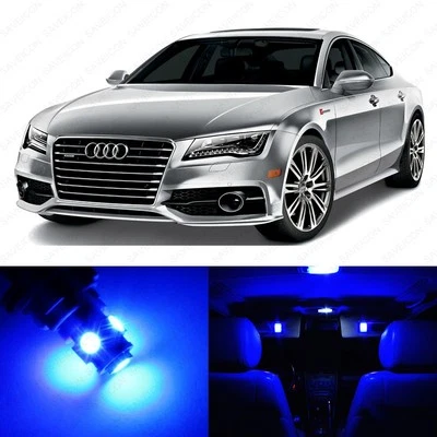 16 x Blue LED Interior Light Package For 2012 - 2016 Audi A7 4G + PRY TOOL Foto 1 de 4