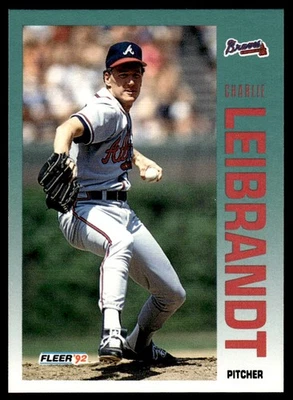 1992 FLEER CHARLIE LEIBRANDT #361 ATLANTA BRAVES 230 - Image 1 of 2