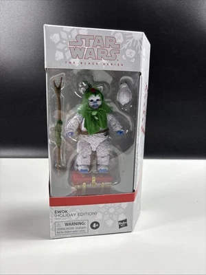 Figura de acción Star Wars The Black Series Ewok Holiday Edition Navidad escala 6" Foto 1 de 4