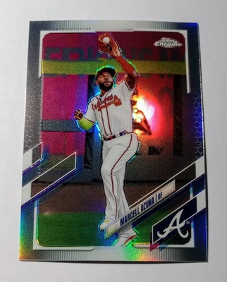 MARCELL OZUNA ATLANTA BRAVES 2021 TOPPS CHROME REFRACTOR #202 - Image 1 of 4