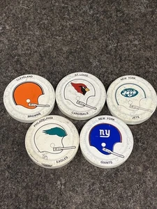 VTG 1970 NFL Gatorade Lids Lot Of 5 Philly, St. Louis, Jets, Giants & Browns🔥 - Picture 1 of 16