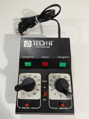 Transformador de tren de doble potencia MRC Tech II 2800 AC/DC HO Gauge Model Railroad Foto 1 de 4