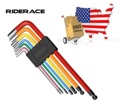 7Pcs Colorful Bicycle Hex Key Set MTB Road Bike Repair Tool 1.5-6mm Wrench - Image 1 of 4