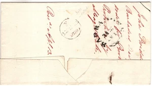 BARBADOS 1830 (FEB) FLEURON ON WRAPPER TO LONDON - Picture 1 of 2