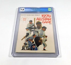 1974 MLB Baseball All-Star Game Official Program Three Rivers 7-23-74 CGC 7 - Picture 1 of 2