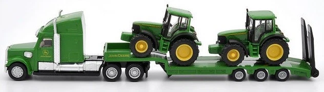 SIKU, Truck 6x4 with trailer Low loader with JOHN DEERE 6920 and 6820 Ech:1/8... - Image 1 of 1