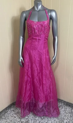 Sparkling Lined Pink Gown Blondie Nites by Jaslene Womens Sz 3 Prom Y2K Chiffon - Image 1 of 4